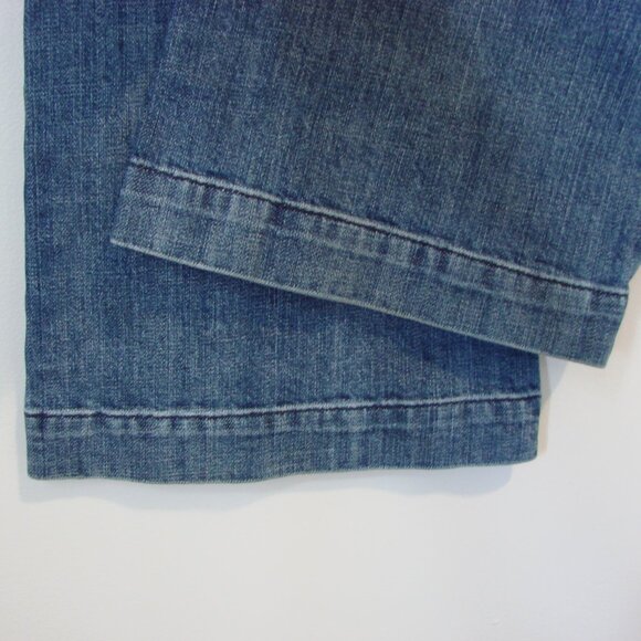 7 For All Mankind Dojo Jeans Boho Wide Leg Flare Mid Rise Medium Wash Tall 30 - Picture 16 of 16